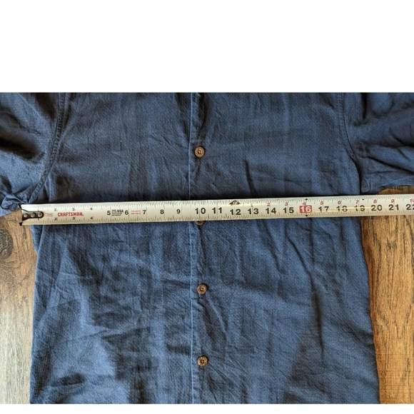 Tommy Bahama Mens Silk & Cotton Blend Sz Medium Button-Down Original Fit Shirt - Picture 7 of 14